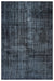 Black Over Dyed Vintage Rug 5'8'' x 8'8'' ft 173 x 264 cm