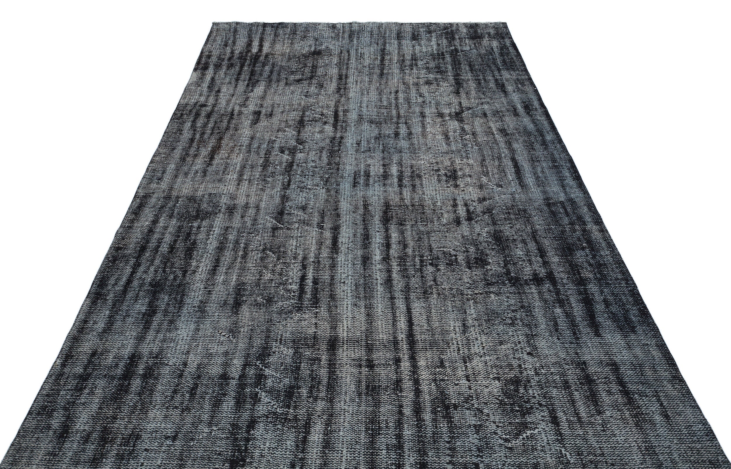 Black Over Dyed Vintage Rug 6'0'' x 9'5'' ft 184 x 286 cm