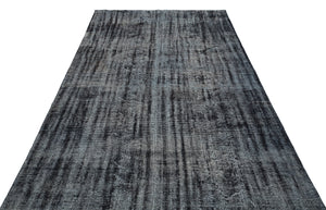 Black Over Dyed Vintage Rug 6'0'' x 9'5'' ft 184 x 286 cm