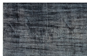 Black Over Dyed Vintage Rug 6'0'' x 9'5'' ft 184 x 286 cm