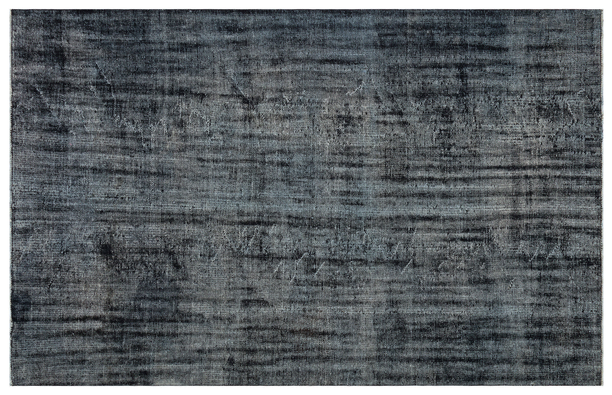 Black Over Dyed Vintage Rug 6&#39;0&#39;&#39; x 9&#39;5&#39;&#39; ft 184 x 286 cm