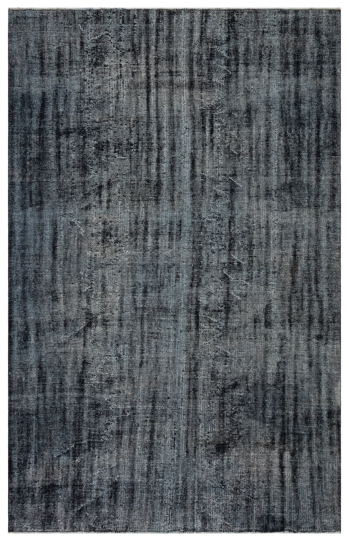 Black Over Dyed Vintage Rug 6&#39;0&#39;&#39; x 9&#39;5&#39;&#39; ft 184 x 286 cm