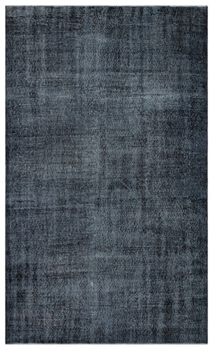 Gray Over Dyed Vintage Rug 5'11'' x 9'4'' ft 180 x 284 cm