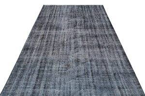 Gray Over Dyed Vintage Rug 5'9'' x 8'8'' ft 175 x 265 cm
