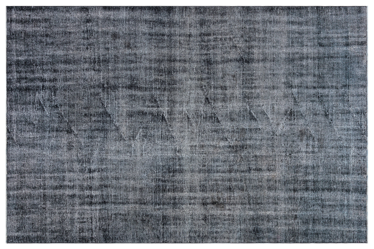 Gray Over Dyed Vintage Rug 5&#39;9&#39;&#39; x 8&#39;8&#39;&#39; ft 175 x 265 cm