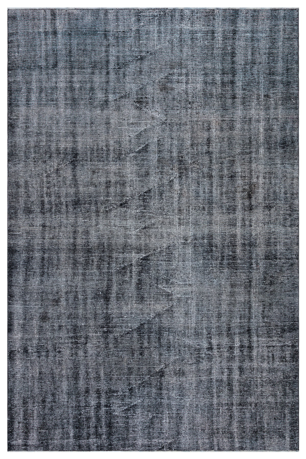 Gray Over Dyed Vintage Rug 5&#39;9&#39;&#39; x 8&#39;8&#39;&#39; ft 175 x 265 cm