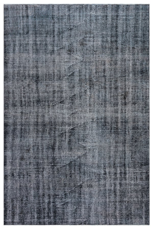 Gray Over Dyed Vintage Rug 5'9'' x 8'8'' ft 175 x 265 cm