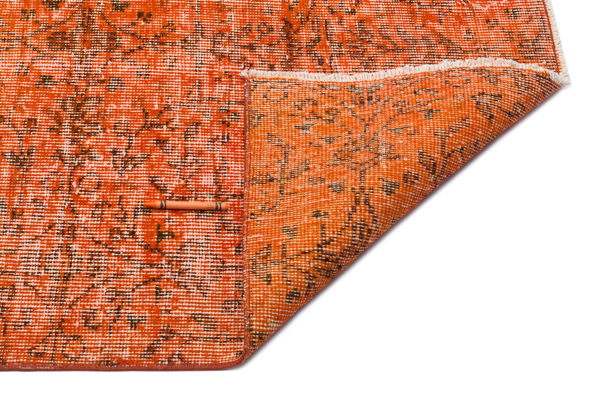 Orange Over Dyed Vintage Rug 7&#39;0&#39;&#39; x 10&#39;6&#39;&#39; ft 214 x 319 cm