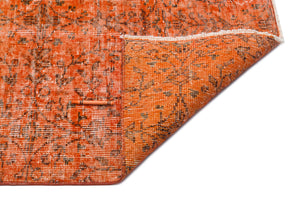 Orange Over Dyed Vintage Rug 7'0'' x 10'6'' ft 214 x 319 cm