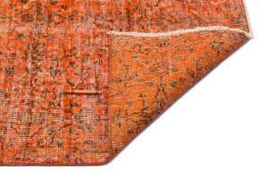 Orange Over Dyed Vintage Rug 7'0'' x 10'6'' ft 214 x 319 cm