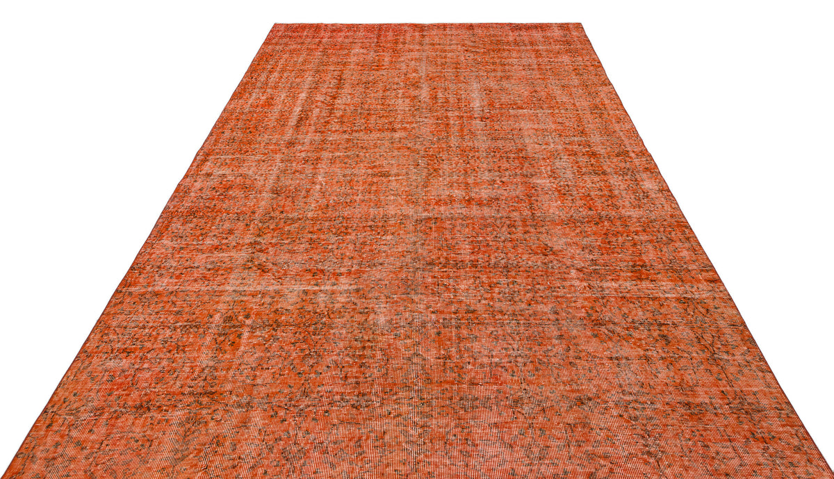 Orange Over Dyed Vintage Rug 7&#39;0&#39;&#39; x 10&#39;6&#39;&#39; ft 214 x 319 cm