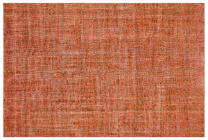 Orange Over Dyed Vintage Rug 7'0'' x 10'6'' ft 214 x 319 cm