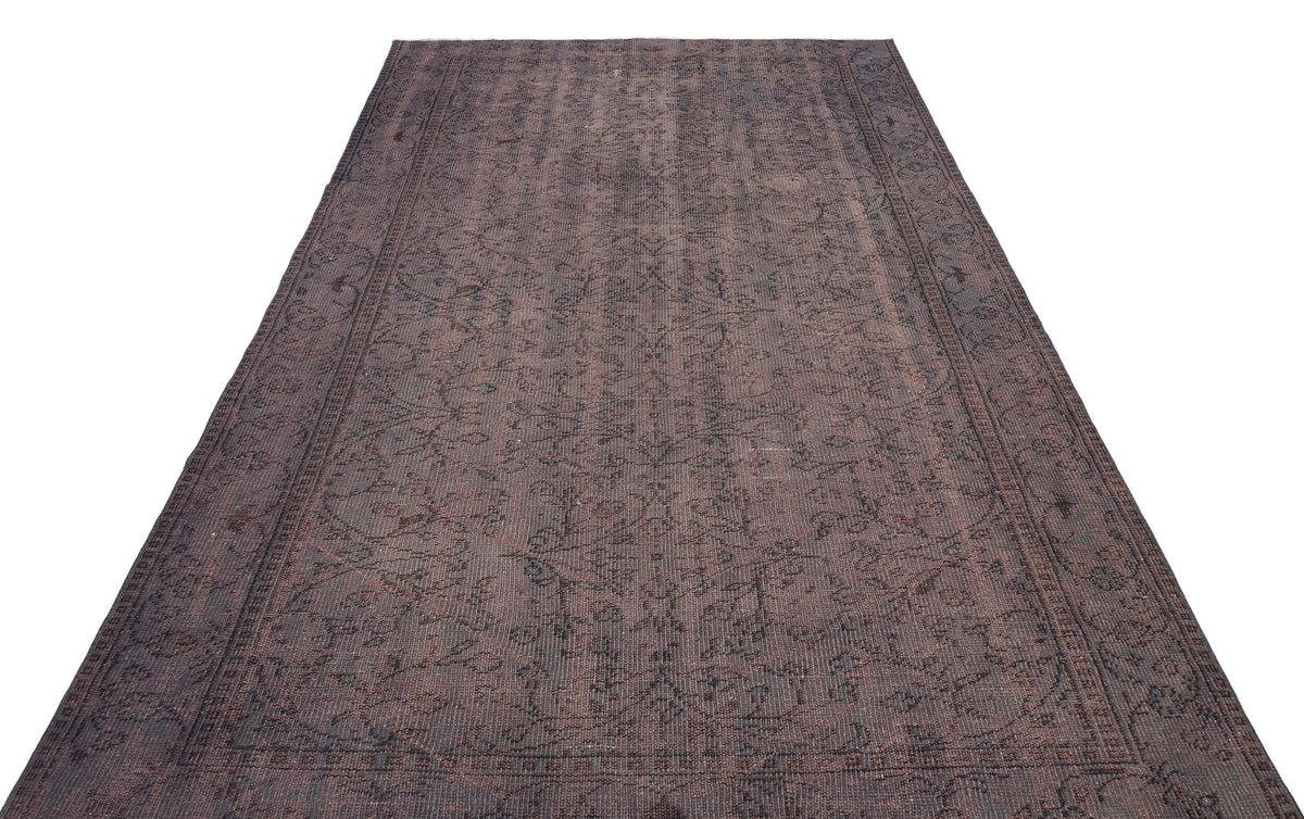 Gray Over Dyed Vintage Rug 6&#39;0&#39;&#39; x 9&#39;2&#39;&#39; ft 184 x 280 cm