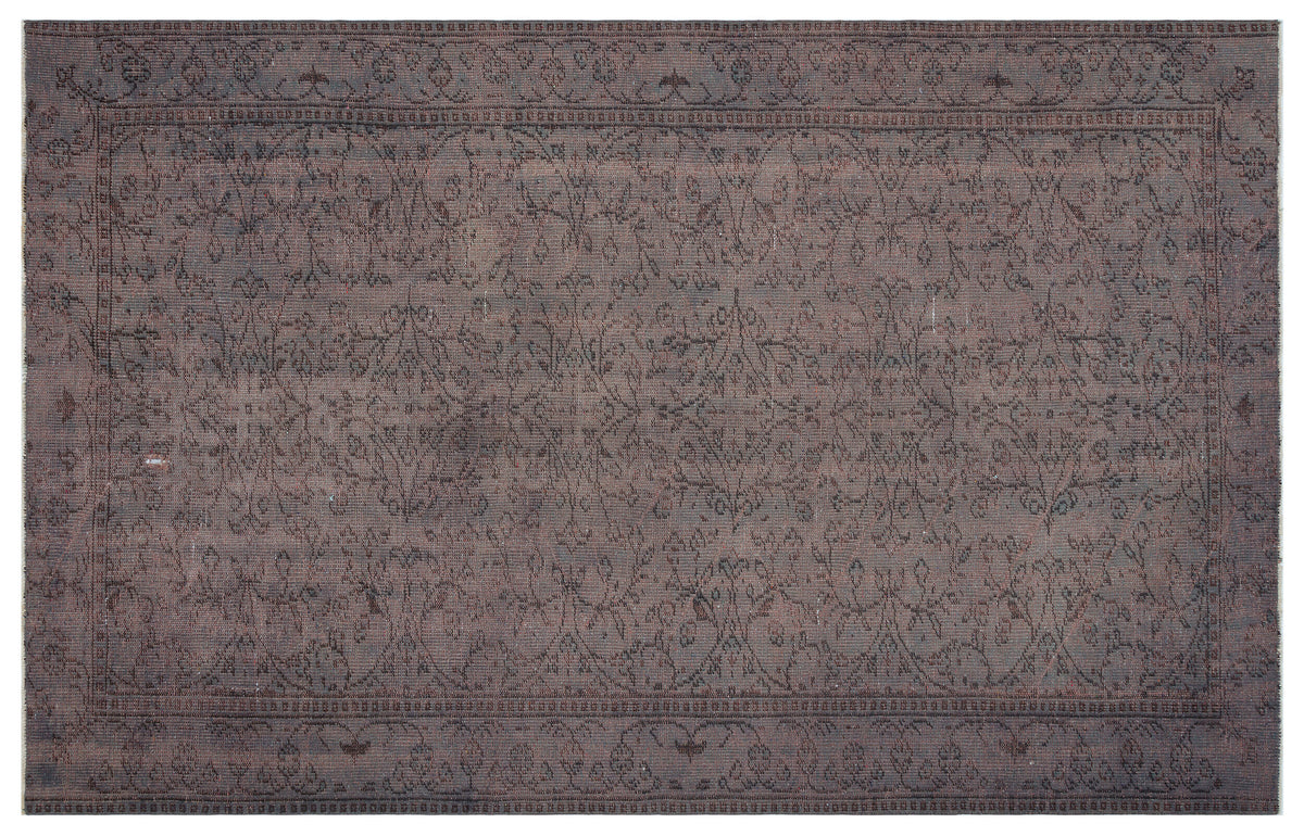 Gray Over Dyed Vintage Rug 6&#39;0&#39;&#39; x 9&#39;2&#39;&#39; ft 184 x 280 cm