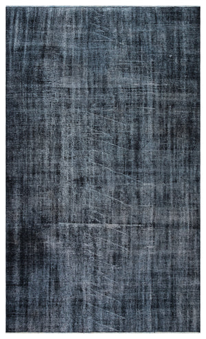 Gray Over Dyed Vintage Rug 5'1'' x 8'4'' ft 155 x 253 cm
