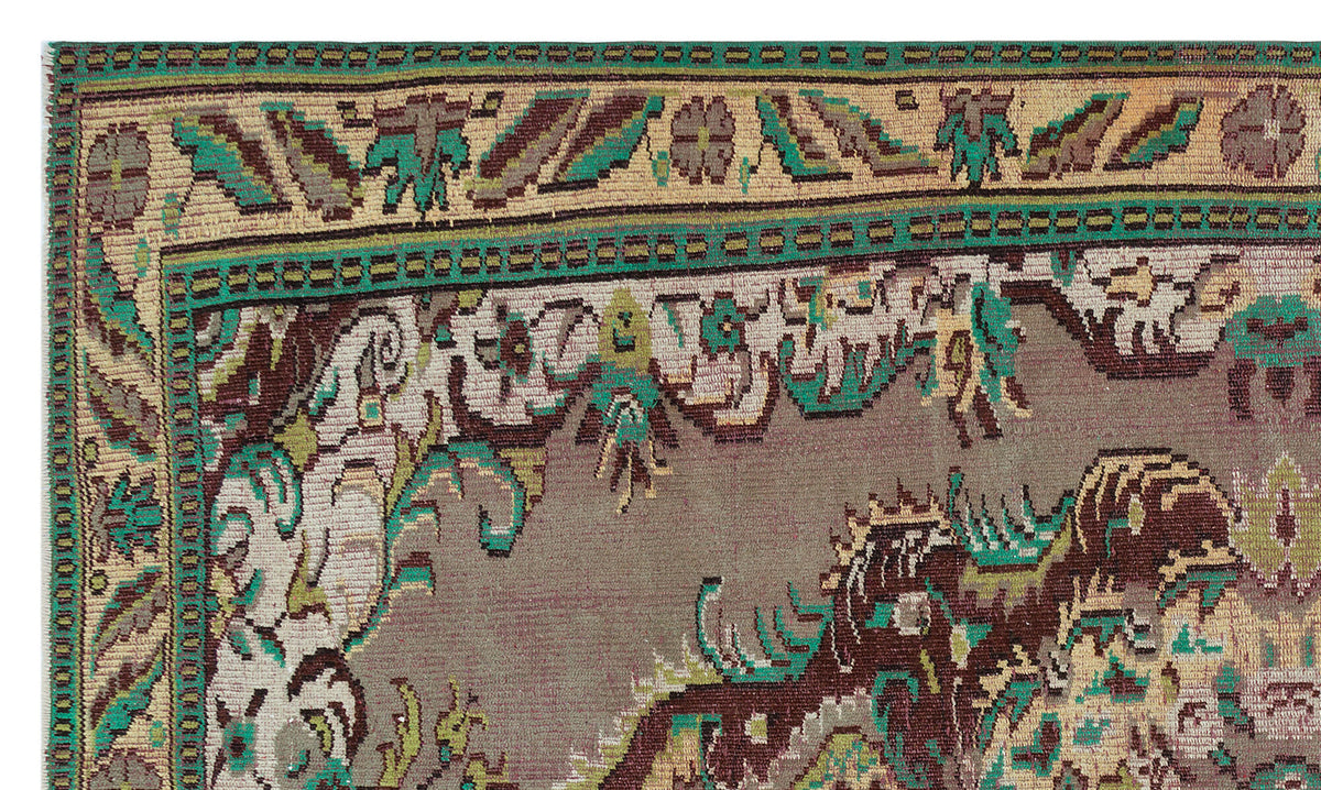 Naturel Over Dyed Vintage Rug 5&#39;2&#39;&#39; x 8&#39;11&#39;&#39; ft 158 x 271 cm