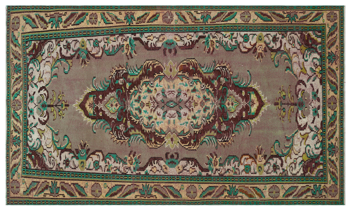 Naturel Over Dyed Vintage Rug 5&#39;2&#39;&#39; x 8&#39;11&#39;&#39; ft 158 x 271 cm