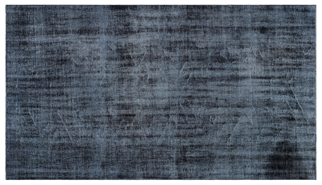 Gray Over Dyed Vintage Rug 5'1'' x 9'3'' ft 155 x 281 cm