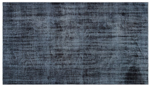 Gray Over Dyed Vintage Rug 5'1'' x 9'3'' ft 155 x 281 cm