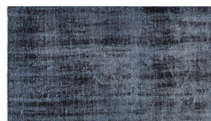 Gray Over Dyed Vintage Rug 5'1'' x 9'3'' ft 155 x 281 cm
