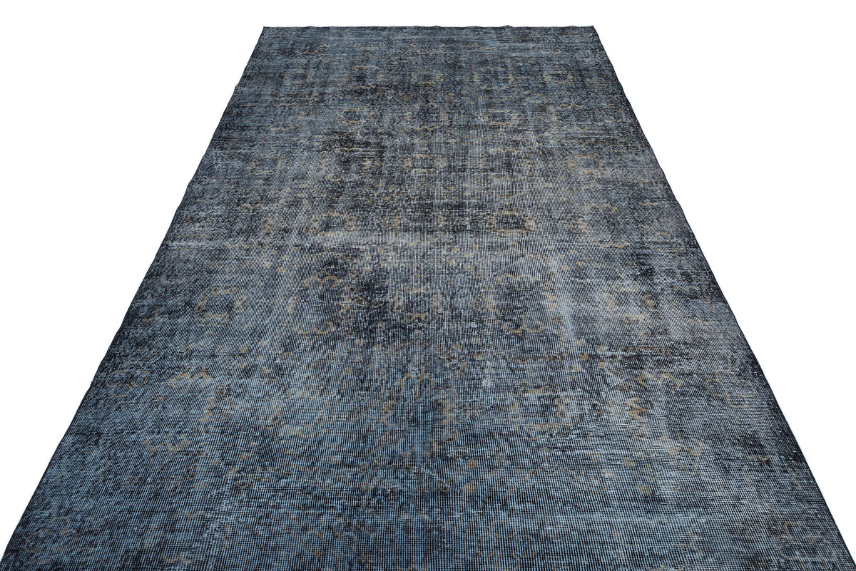 Gray Over Dyed Rug | Plain Rug | Turkish Rug | Hand Weaving Rug  | Bedroom Rug | Wool Rug | Vintage Rug | Tumbled Rug  | Naturel Rug | Boho Rug I 5&#39;11&#39;&#39; x 9&#39;9&#39;&#39; ft 180 x 297 cm