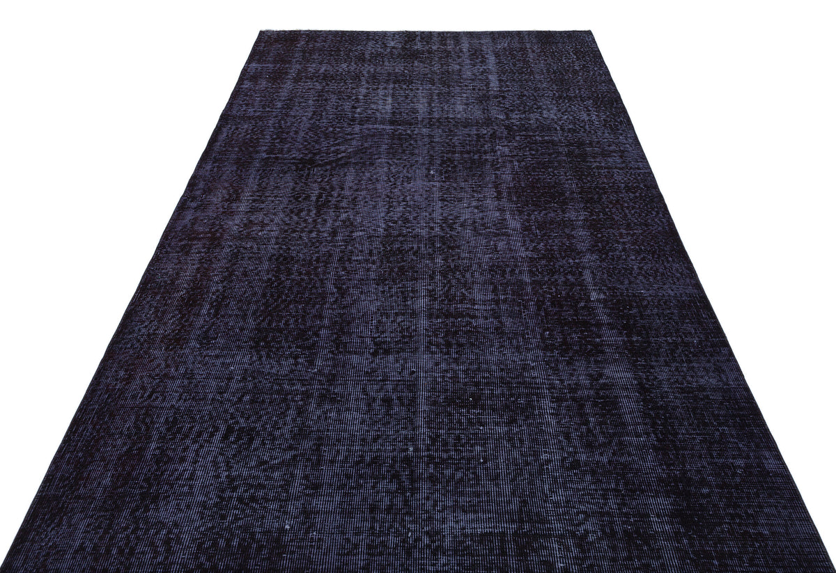 Black Over Dyed Vintage Rug 5&#39;7&#39;&#39; x 9&#39;1&#39;&#39; ft 170 x 278 cm