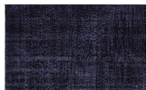 Black Over Dyed Vintage Rug 5'7'' x 9'1'' ft 170 x 278 cm