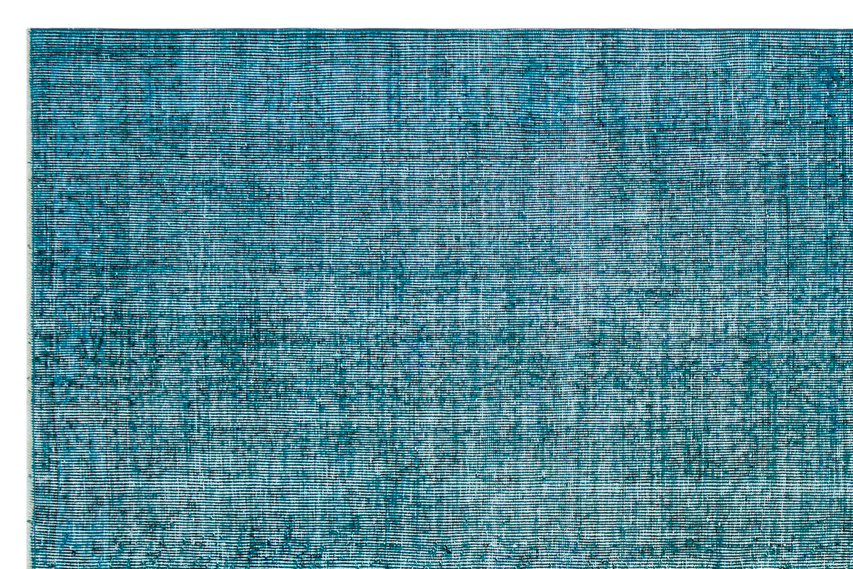 Turquoise Over Dyed Vintage Rug 6&#39;3&#39;&#39; x 9&#39;5&#39;&#39; ft 191 x 288 cm