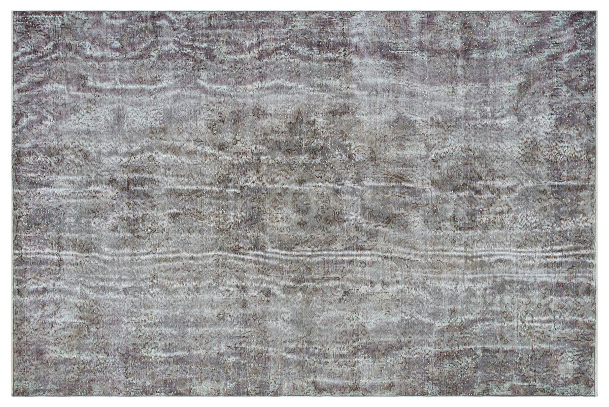 Gray Over Dyed Vintage Rug 5&#39;9&#39;&#39; x 8&#39;7&#39;&#39; ft 175 x 261 cm