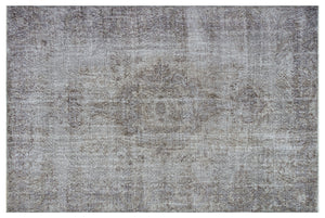 Gray Over Dyed Vintage Rug 5'9'' x 8'7'' ft 175 x 261 cm