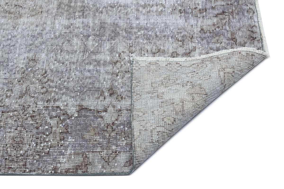 Gray Over Dyed Vintage Rug 5&#39;9&#39;&#39; x 8&#39;7&#39;&#39; ft 175 x 261 cm