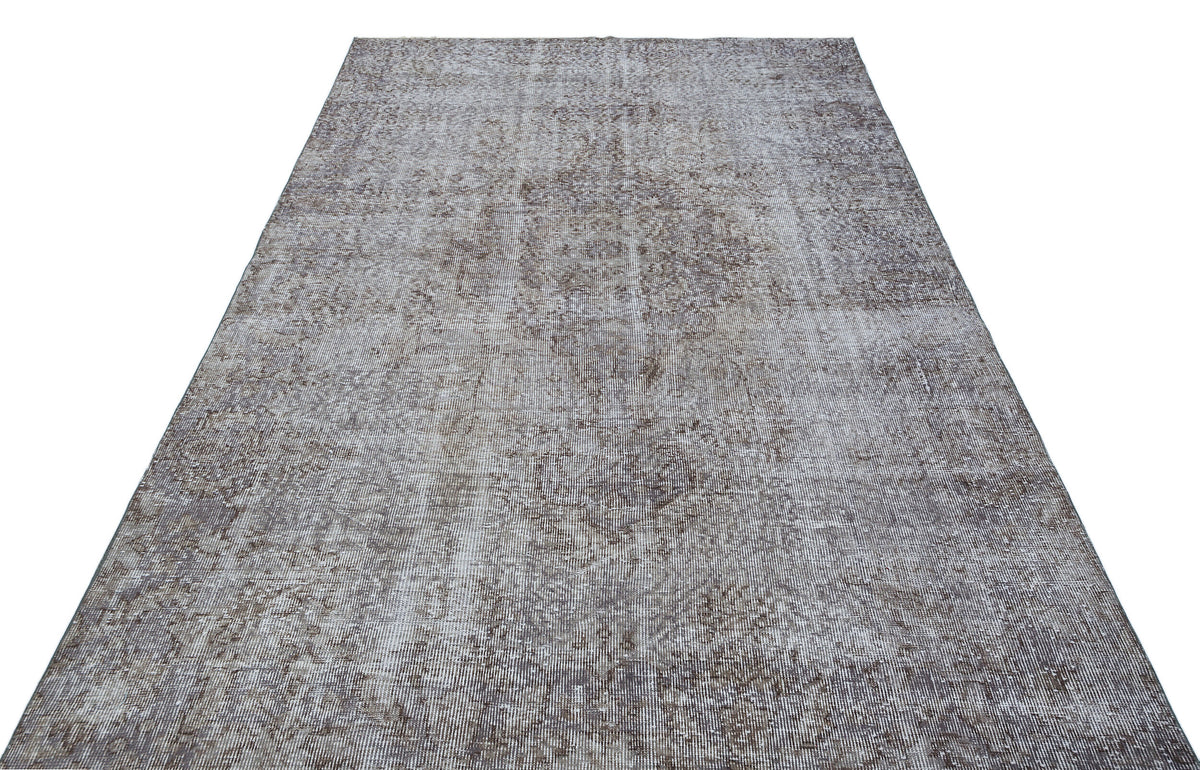 Gray Over Dyed Vintage Rug 5&#39;9&#39;&#39; x 8&#39;7&#39;&#39; ft 175 x 261 cm