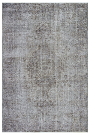 Gray Over Dyed Vintage Rug 5'9'' x 8'7'' ft 175 x 261 cm
