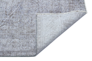 Gray Over Dyed Vintage Rug 5'7'' x 8'8'' ft 170 x 265 cm