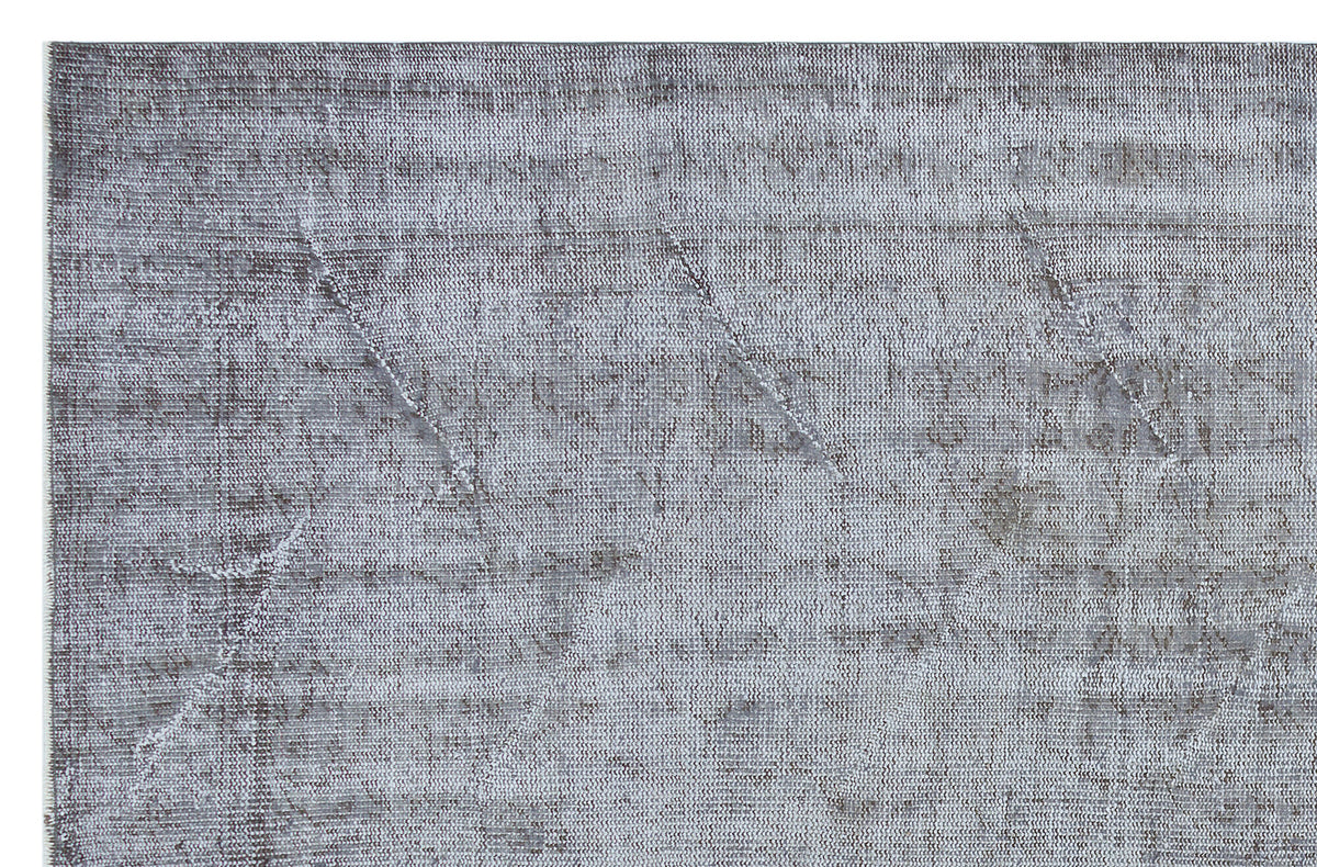 Gray Over Dyed Vintage Rug 5&#39;7&#39;&#39; x 8&#39;8&#39;&#39; ft 170 x 265 cm
