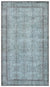 Retro Design Stone Blue Over Dyed Vintage Rug 5'2'' x 9'3'' ft 158 x 283 cm