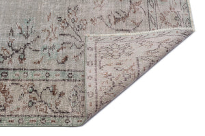 Gray Over Dyed Vintage Rug 5'10'' x 9'2'' ft 177 x 280 cm