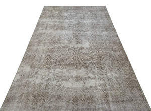 Gray Over Dyed Vintage Rug 5'0'' x 8'6'' ft 153 x 260 cm