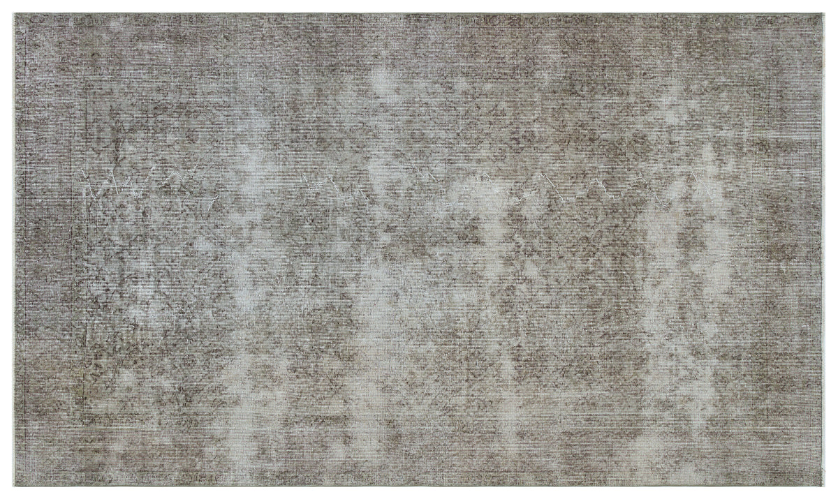 Gray Over Dyed Vintage Rug 5&#39;0&#39;&#39; x 8&#39;6&#39;&#39; ft 153 x 260 cm