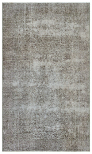 Gray Over Dyed Vintage Rug 5'0'' x 8'6'' ft 153 x 260 cm