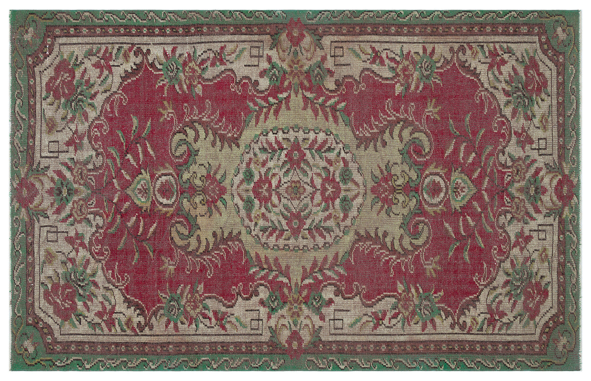 Naturel Over Dyed Vintage Rug 5&#39;4&#39;&#39; x 8&#39;4&#39;&#39; ft 162 x 255 cm