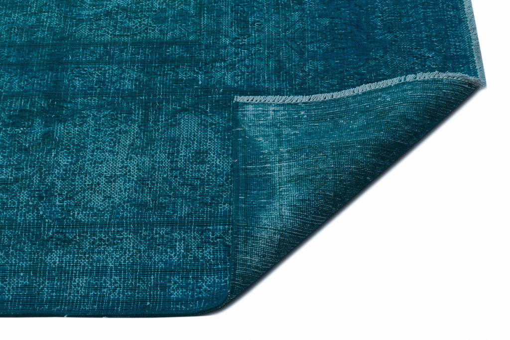 Turquoise  Over Dyed Vintage XLarge Rug 9'10'' x 12'2'' ft 300 x 372 cm