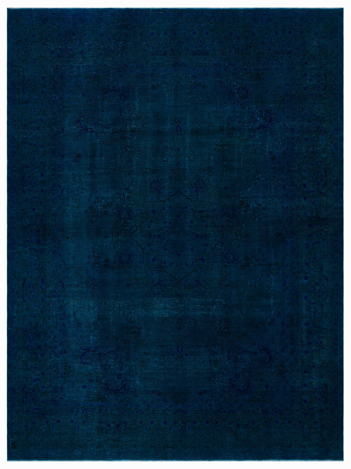 Turquoise  Over Dyed Vintage XLarge Rug 9&#39;5&#39;&#39; x 12&#39;6&#39;&#39; ft 286 x 382 cm