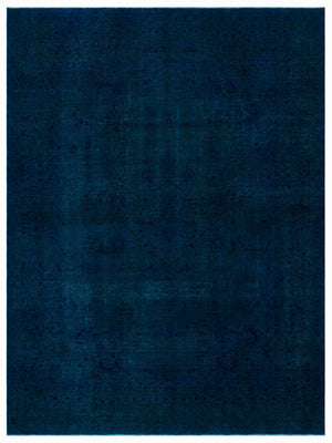 Turquoise  Over Dyed Vintage XLarge Rug 9'5'' x 12'6'' ft 286 x 382 cm