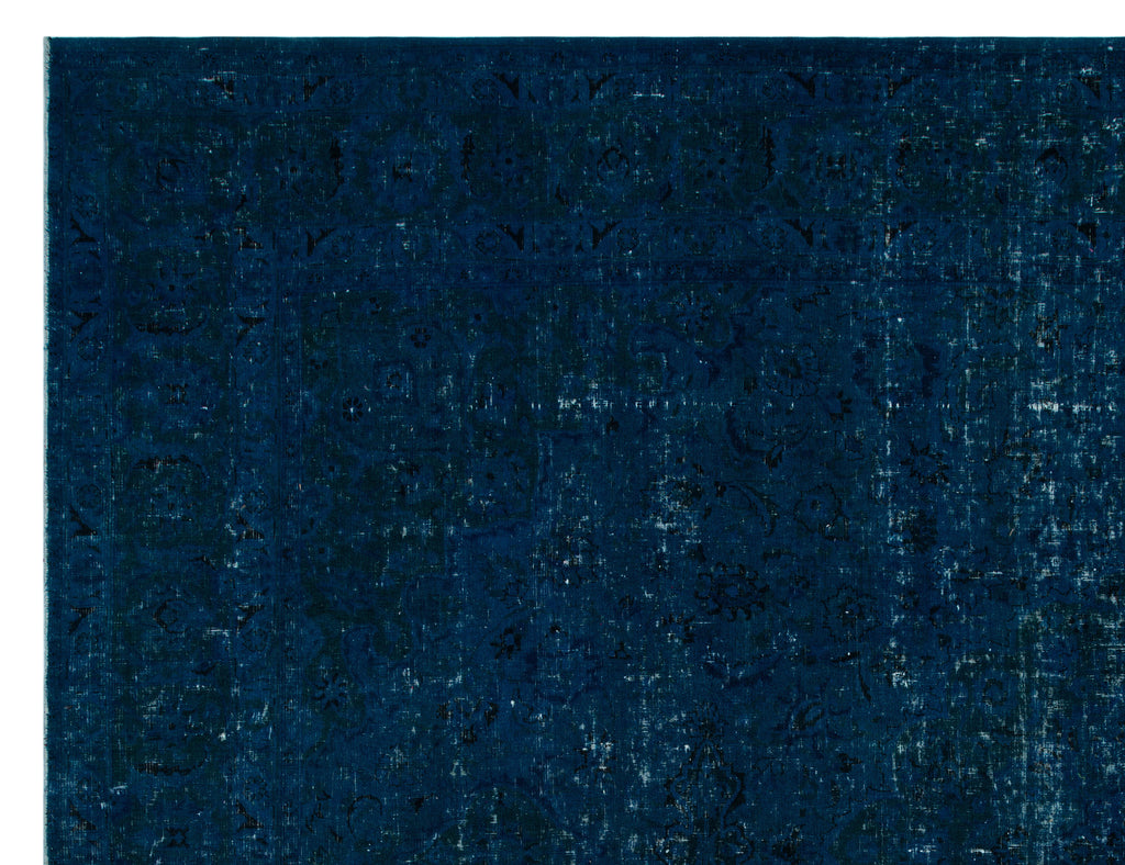 Turquoise  Over Dyed Vintage XLarge Rug 9'7'' x 12'7'' ft 293 x 383 cm
