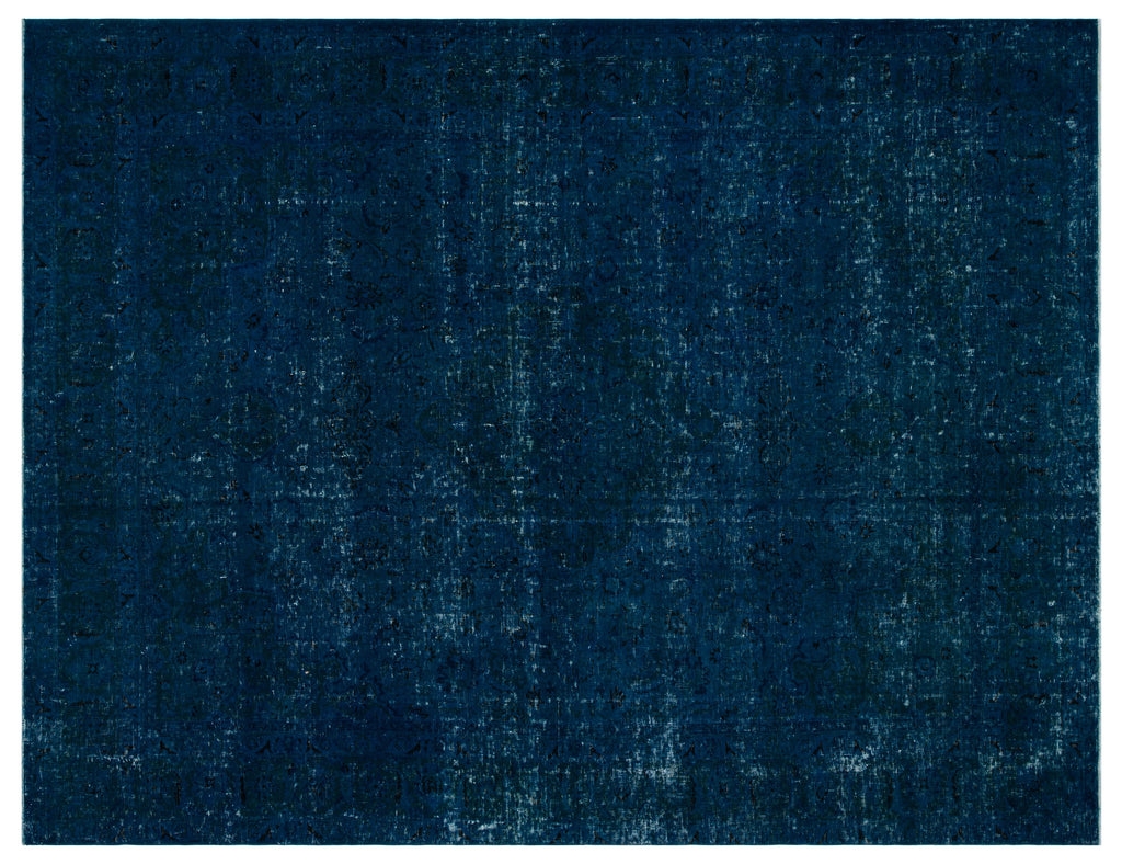 Turquoise  Over Dyed Vintage XLarge Rug 9'7'' x 12'7'' ft 293 x 383 cm