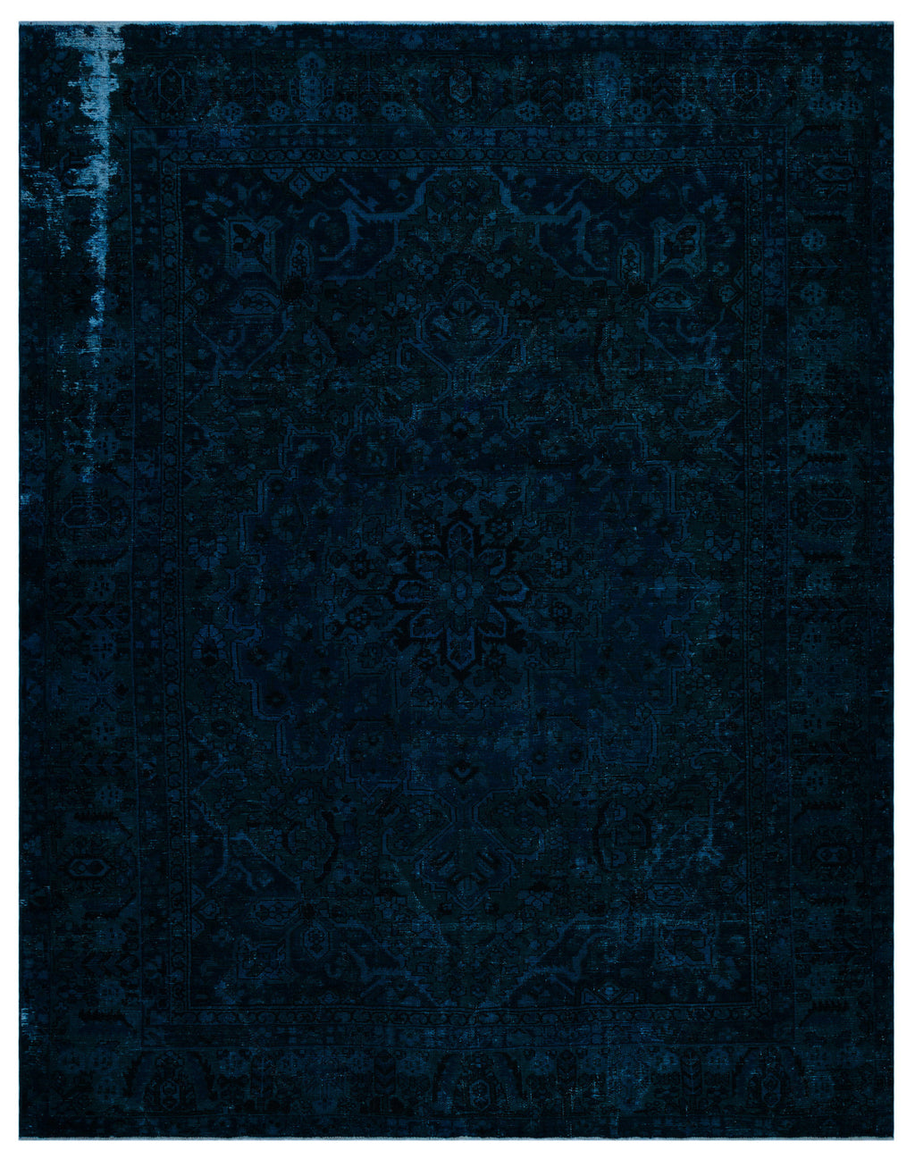 Turquoise  Over Dyed Vintage XLarge Rug 9'4'' x 12'0'' ft 285 x 367 cm