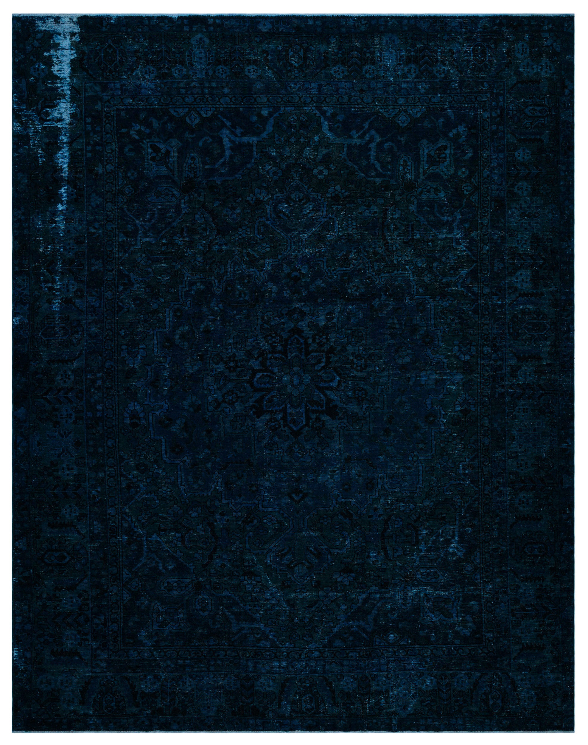 Turquoise  Over Dyed Vintage XLarge Rug 9'4'' x 12'0'' ft 285 x 367 cm