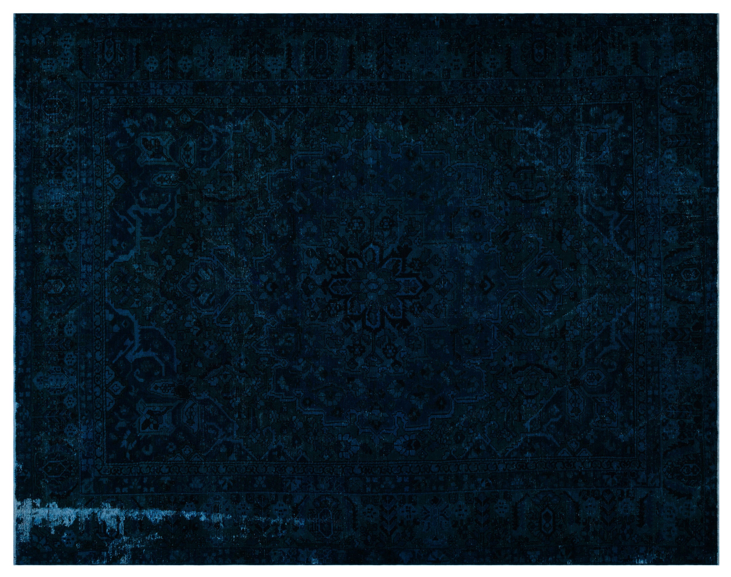 Turquoise  Over Dyed Vintage XLarge Rug 9'4'' x 12'0'' ft 285 x 367 cm