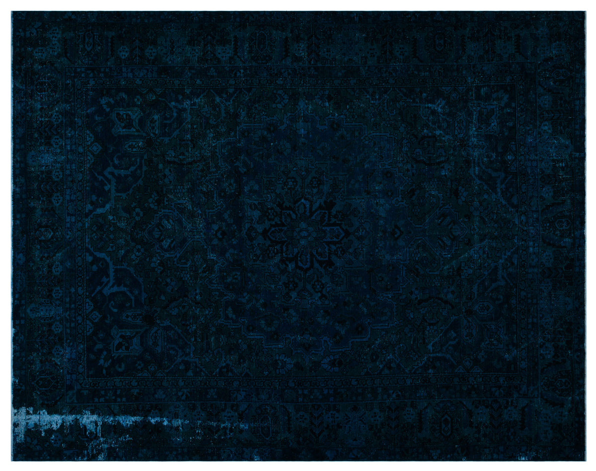 Turquoise  Over Dyed Vintage XLarge Rug 9&#39;4&#39;&#39; x 12&#39;0&#39;&#39; ft 285 x 367 cm